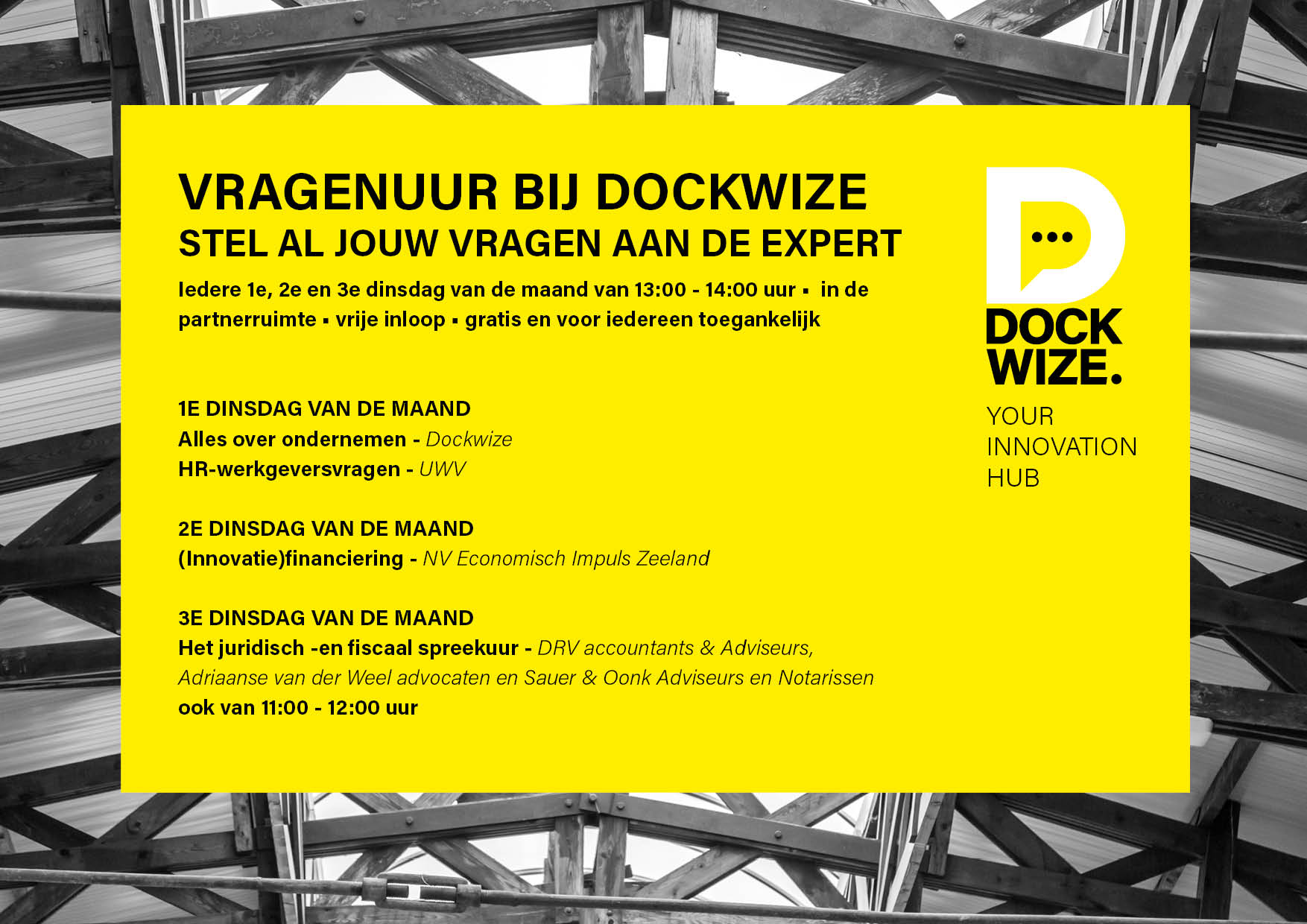 vragenuur bij Dockwize Vlissingen - gratis inloop