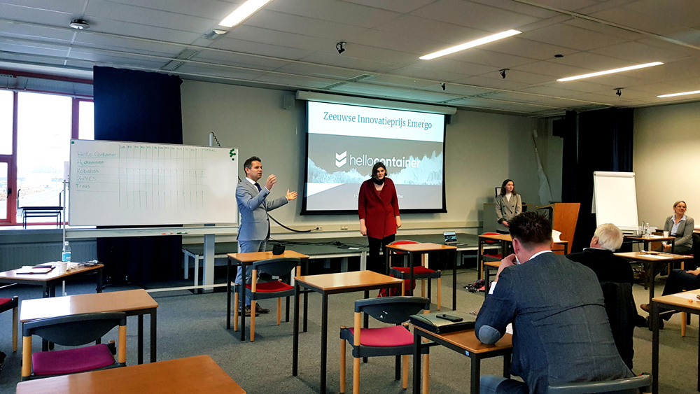 Studenten HZ pitchen bevindingen onderzoek aan jury Zeeuwse Innovatieprijs Emergo 20203